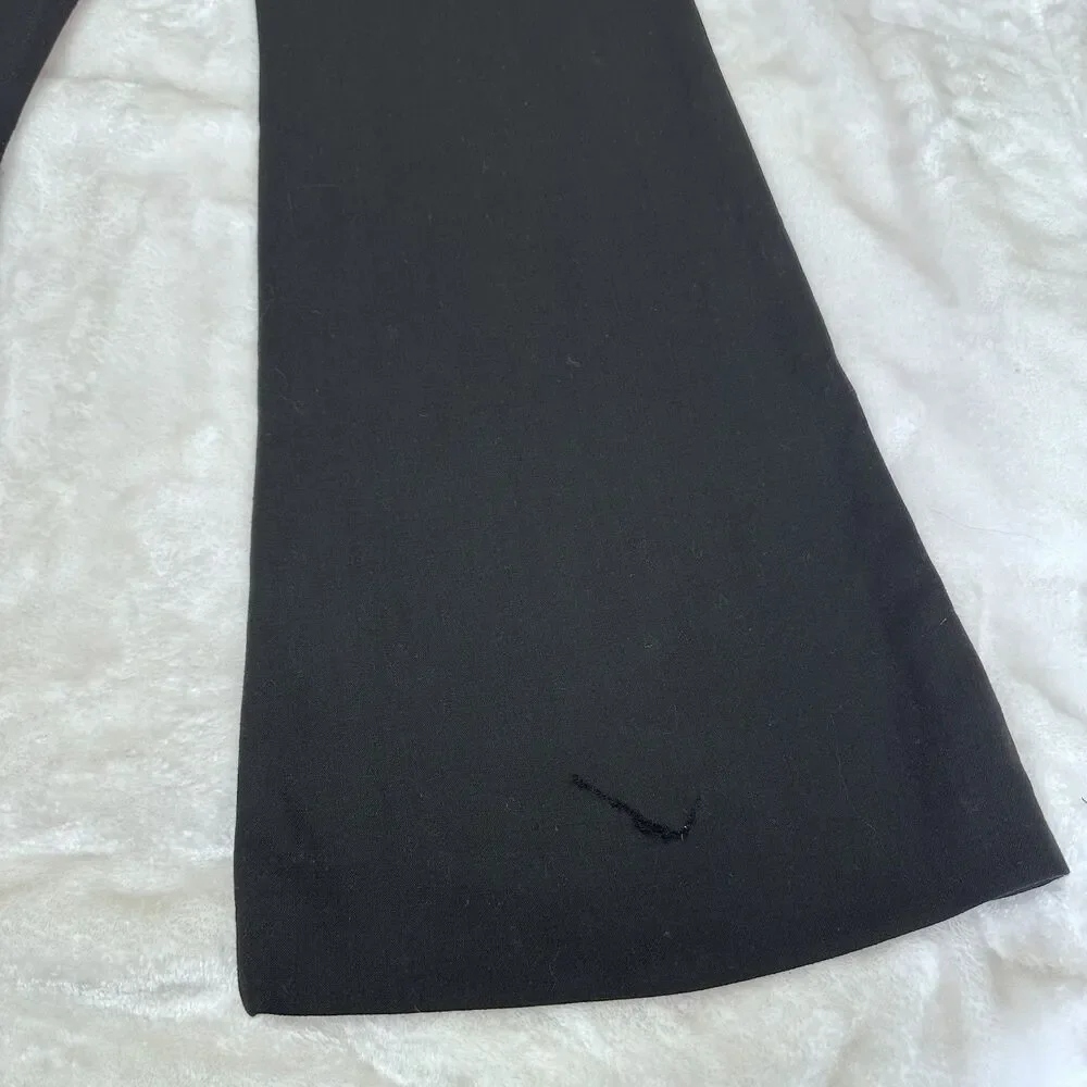 Jaeger London Women's Black Wool Flared Pants Sz 10